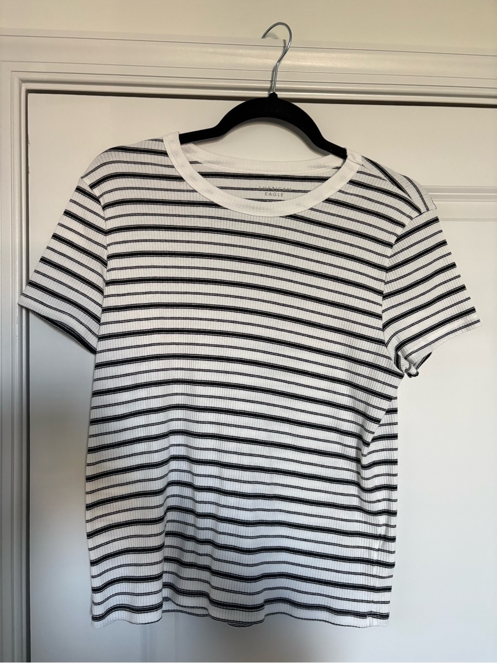 Striped Black & White Crewneck Tee